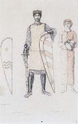 Fernand Khnopff Costume Drawing for Le Roi Arthus Mordred Lancelot and Lyonnel china oil painting reproduction